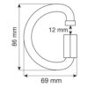 D Quick Link Steel 10 mm pozink - Image 2